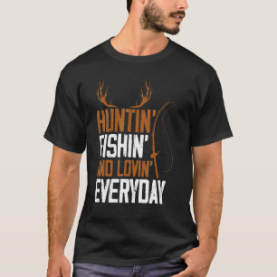 Camiseta Caça Pesca Amando Caça de Veado Americana Todos os