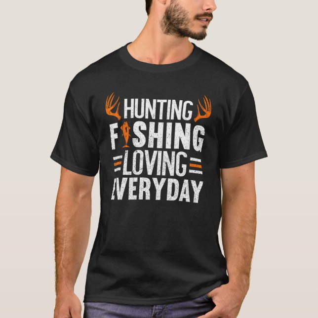 Camiseta Caça Pesca Amando Todos os Dias Caça Divertida (Frente)