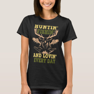 Camiseta Caça Pesca Amando Todos Os Dias Caçador Pescador