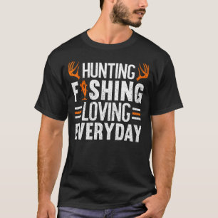 Camiseta Caça Pesca Amando Todos os Dias Engraçado Caça