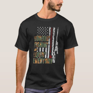 Camiseta Caça Pesca Amoroso Caça de Veado Americano Diário