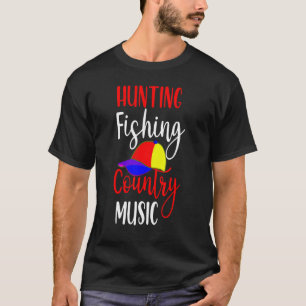 Camiseta Caça Pesca Música Country  Diversão Pesca Aposenta