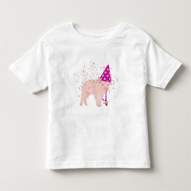 Camiseta Caça-porcos - Animais com festa (Frente)