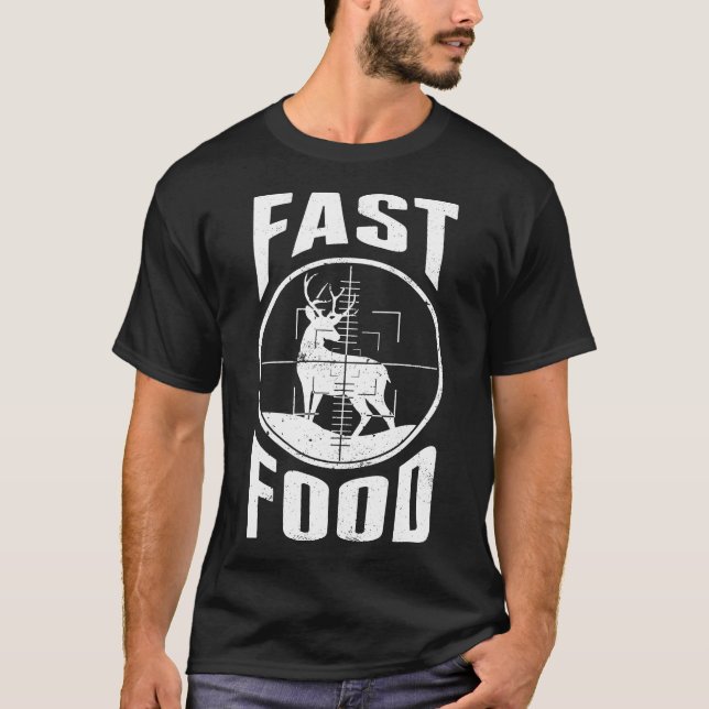 Camiseta Caça rápida aos veados de Comida (Frente)