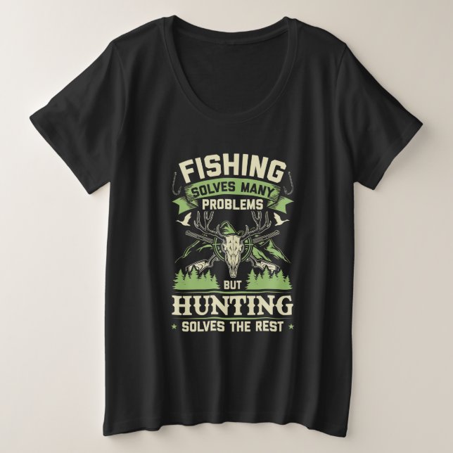 Camiseta Caça Resolve Muitos Problemas Na Minha Vida (Frente do Design)