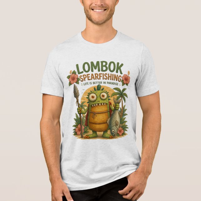 Camiseta Caça subaquática em Lombok (Frente)