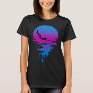 Camiseta Caça Submarina Vintage Retro Pôr do Sol