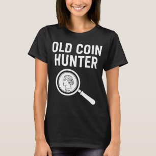 Camiseta Caça-Tesouro Detector de Moedas Antigas Aventura