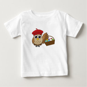 Camiseta Caçada de Ovo da Páscoa Funny Owl