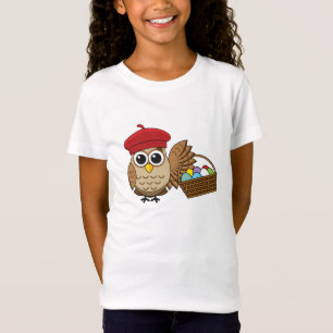 Camiseta Caçada de Ovo da Páscoa Funny Owl