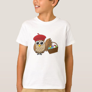 Camiseta Caçada de Ovo da Páscoa Funny Owl