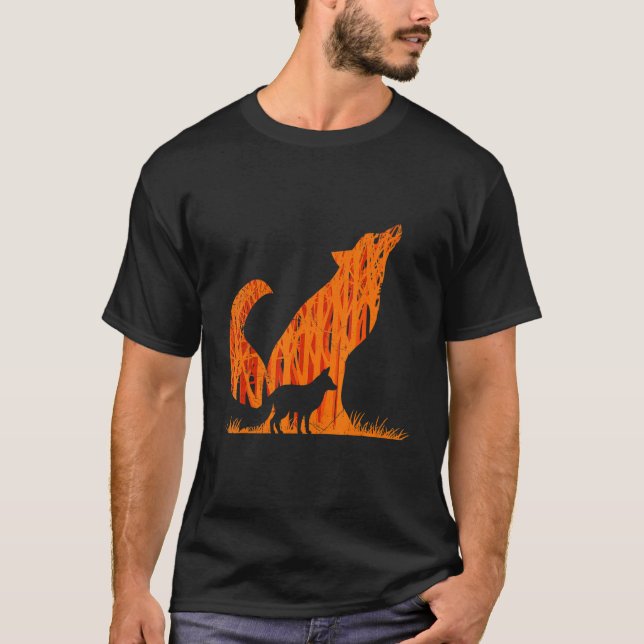 Camiseta Caçador 1 de raposa-da-seda (Frente)