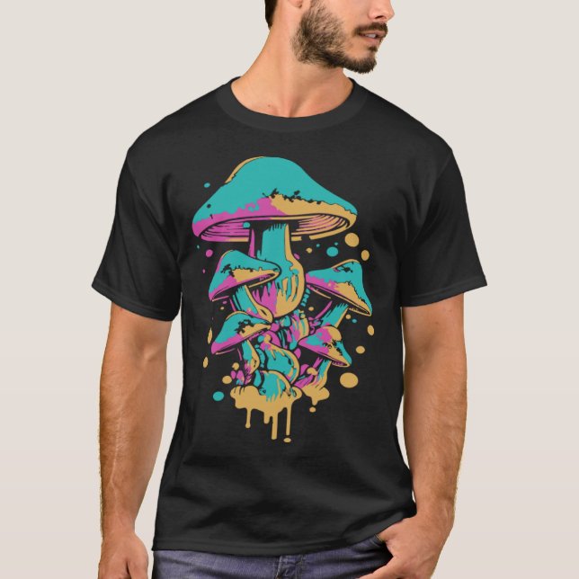 Camiseta Caçador Caçador em chamas Mycologia Mushrooming Fu (Frente)