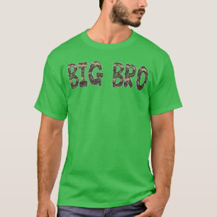 Camiseta Caçador Camuflado Irmão Big Bro Amigos Caçadores