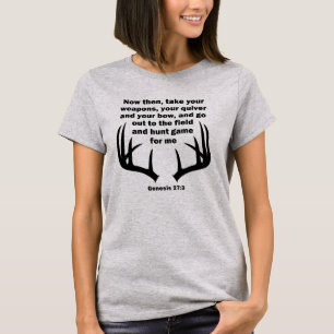 Camiseta Caçador Cristão Caçando Gênesis 27:3
