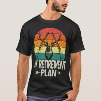 Camiseta Caçador de aposentadoria engraçado caçando meu pla