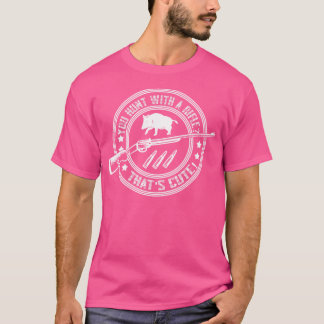 Camiseta Caçador De Cachorro Selvagem Com Um Rifle Que É Bo