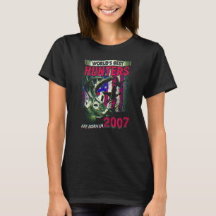 Camiseta Caçador de cervos de 15 anos nascido em 2007 15º a