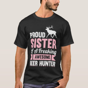 Camiseta Caçador de Cervos Temporada de Caça Caçador Irmã