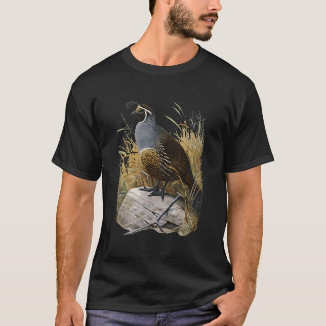 Camiseta Caçador de Codorniz da Califórnia (Frente)