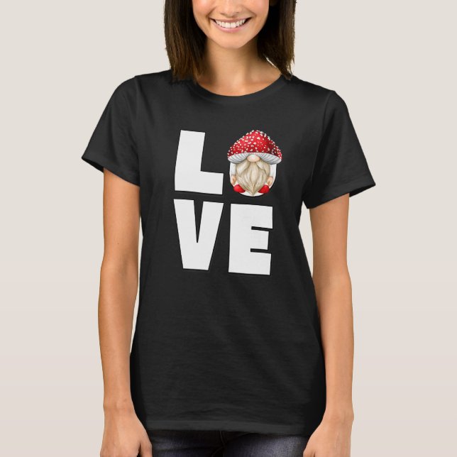 Camiseta Caçador De Cogumelo Bonito Com Toadstool Ha Para H (Frente)