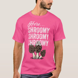 Camiseta Caçador de Cogumelo Morel Morchella Aqui Shroomy E