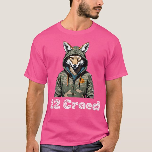 Camiseta Caçador de coiote com capuz 22 Creed (Frente)