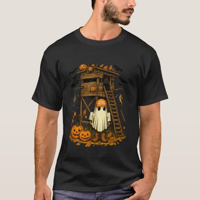 Camiseta Caçador de Doces Fantasma Cervos Stand Funny Hallo (Frente)