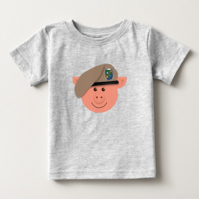Camiseta Caçador de Leitãozinho Bebê   (Frente)