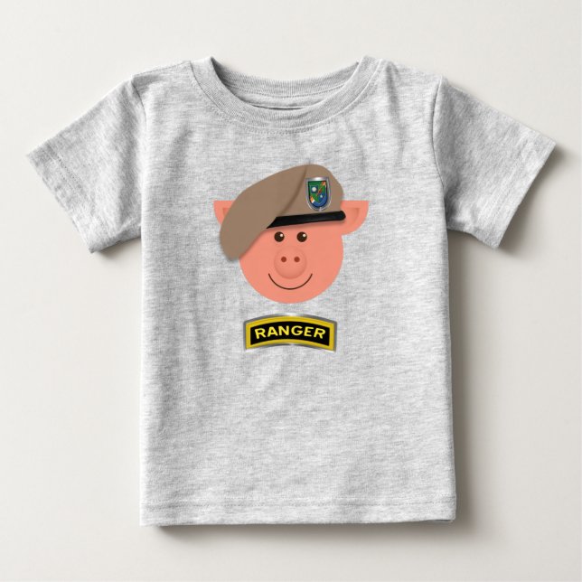 Camiseta Caçador de Leitãozinho Bebê   (Frente)