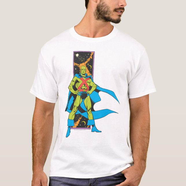 Camiseta Caçador de Manchas e Fundo de Espaço Marciano (Frente)