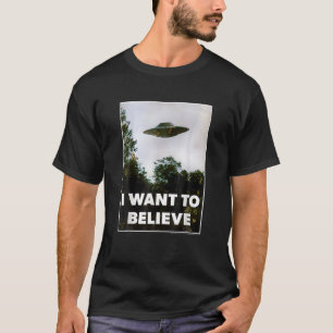 Camiseta Caçador de OVNI Alien Eu Quero Acreditar Dia de OV