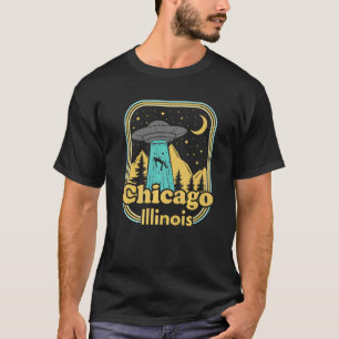 Camiseta Caçador de OVNIs Alien de Chicago Illinois Orgulho
