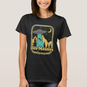Camiseta Caçador de OVNIs Alien Des Moines Iowa Orgulho do