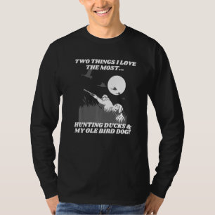 Camiseta Caçador de Patos-de-Ole Cão Caça-Pássaro