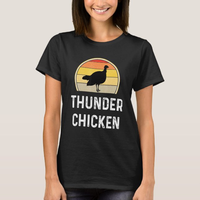 Camiseta Caçador de peru de galinha frango Thunder (Frente)