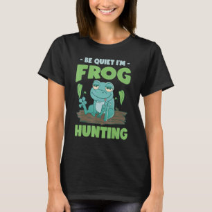 Camiseta Caçador de Rã-Touro Pescaria de Rã com Fisga Caça
