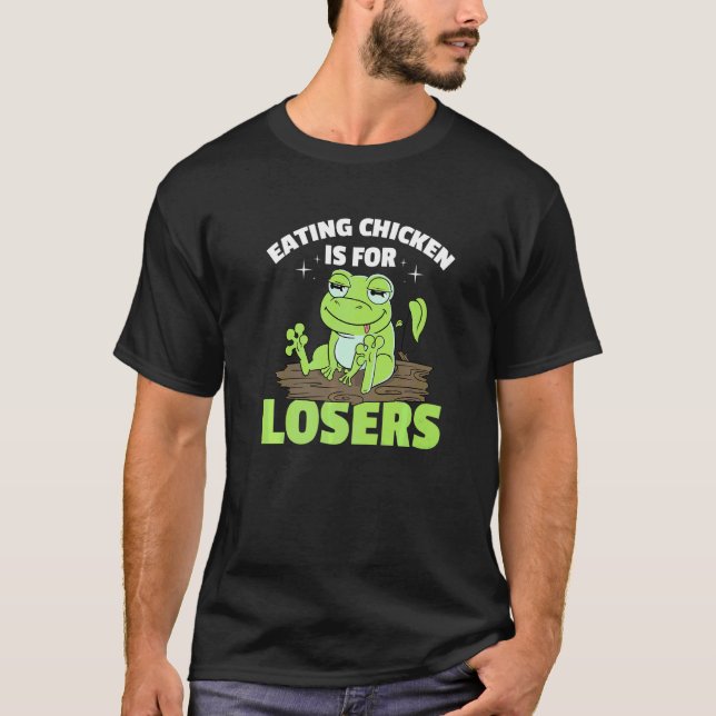 Camiseta Cacador de Rãs Apanhando Rã com Fisga (Frente)