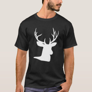 Camiseta Caçador de Rena de Natal Carne de Veado Caça Rena