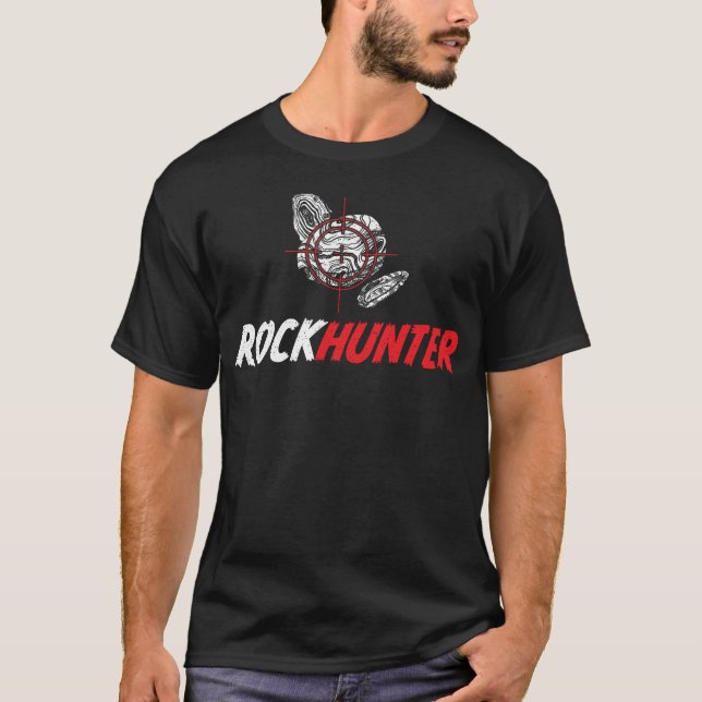 Camiseta Caçador de rock - a geologia e a recolha de presen (Frente)