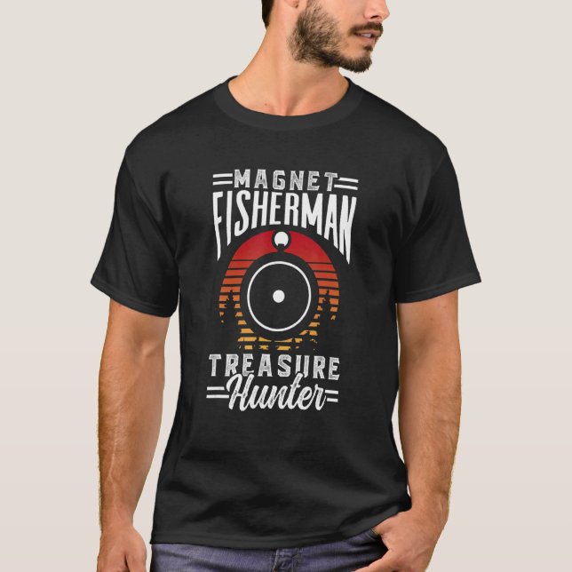 Camiseta Caçador de Tesouros com Ímãs de Pesca Ímãs F (Frente)