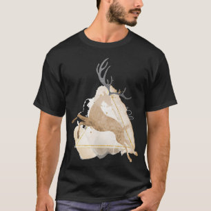 Camiseta Caçador de Traseiro de Halibut. Design engraçado d