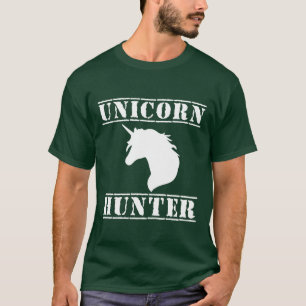 Camiseta Caçador de Unicórnio Citação Divertida Arco-íris M