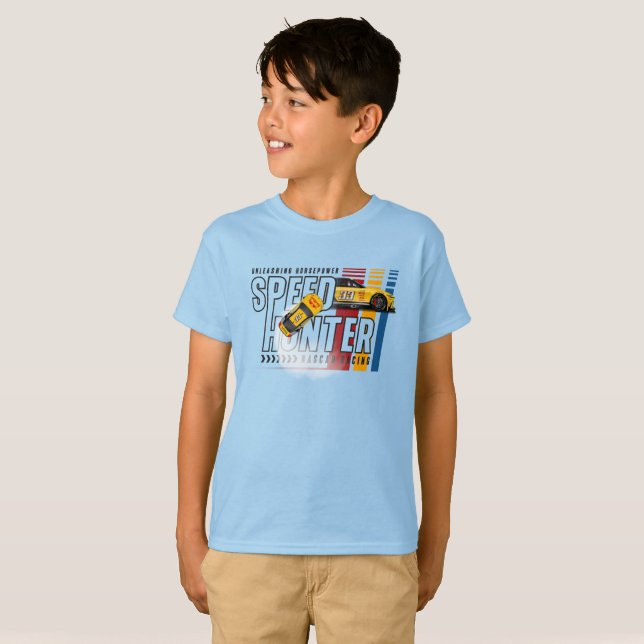 Camiseta Caçador de Velocidade | Crianças  (Frente Completa)