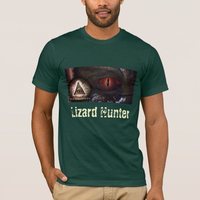 Camiseta Caçador do lagarto de Illuminati (Frente)