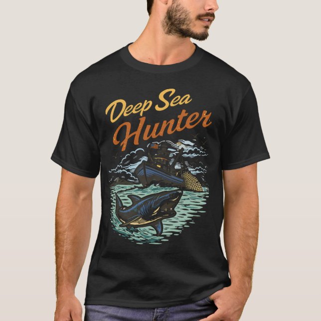 Camiseta Caçador do Mar Profundo (Frente)