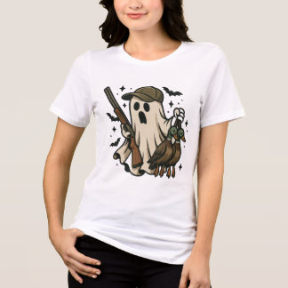 Camiseta Caçador Engraçado Fantasma Pato-real