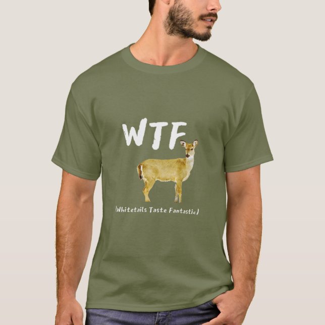 Camiseta Caçador fantástico do gosto engraçado do Whitetail (Frente)