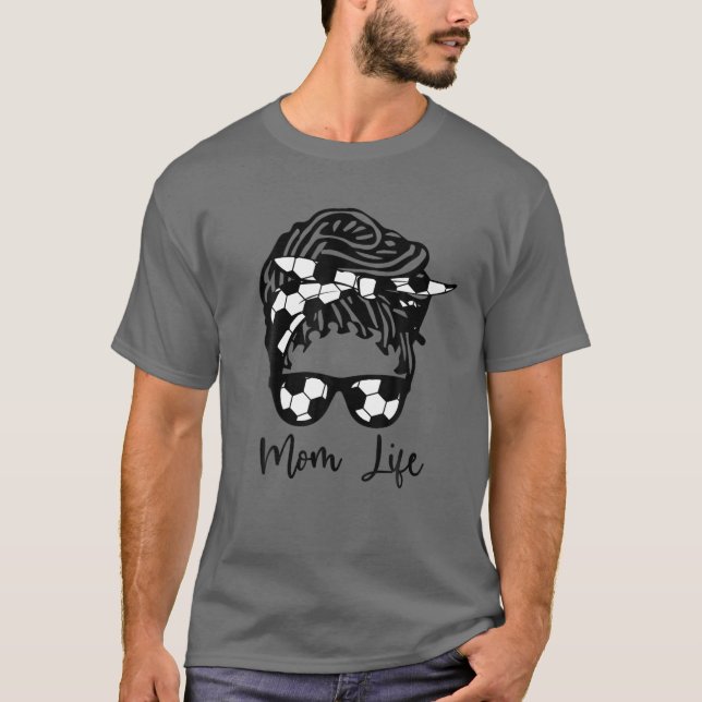 Camiseta Caçador Mãe Afro-Americana Mãe Vida Mensagem Local (Frente)