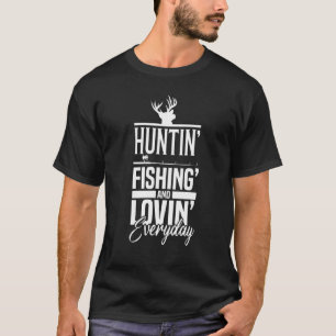 Camiseta Caçador Pescador Caça Pesca Amando Todos os Dias
